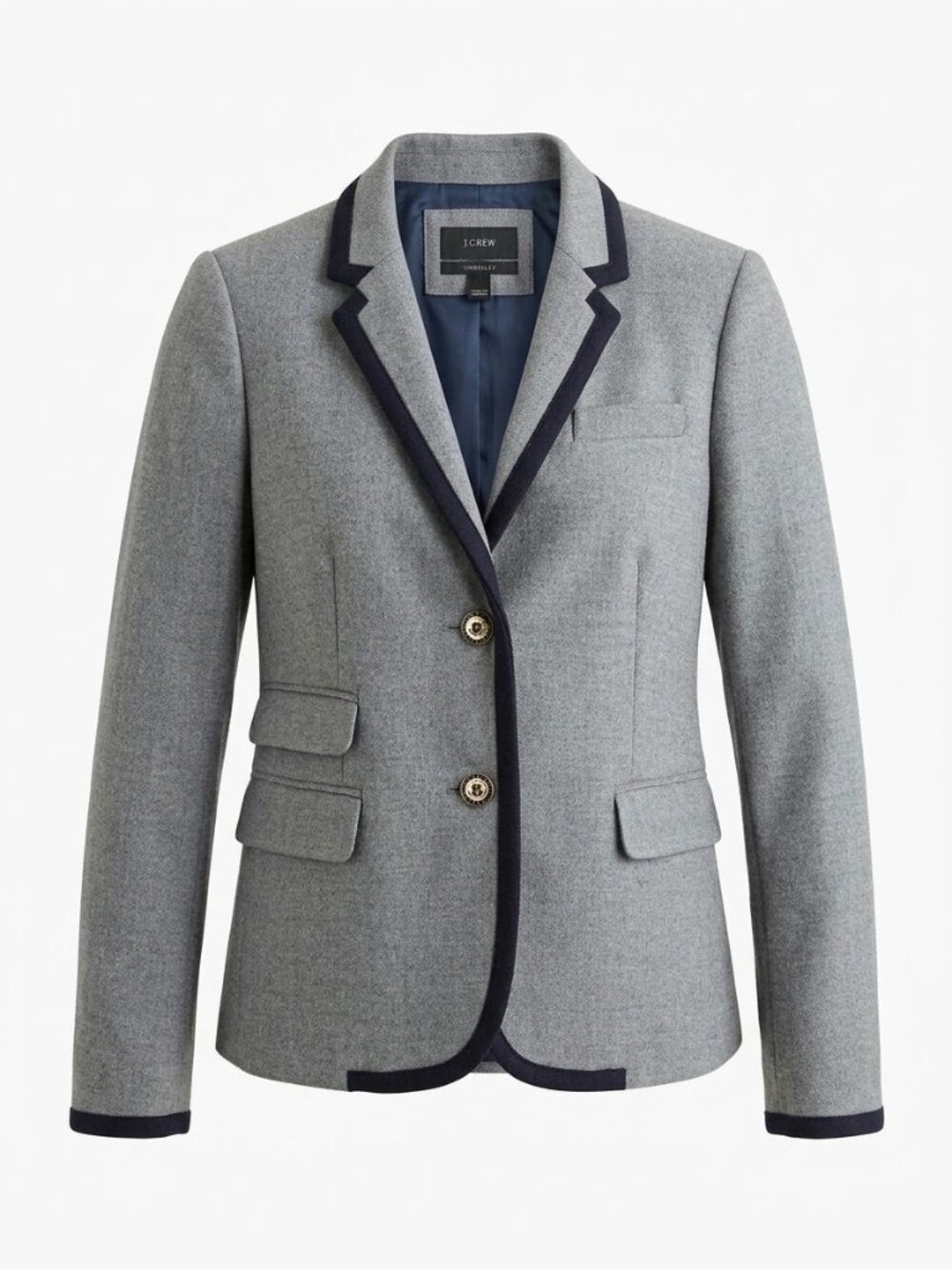 Heather Gray J. Crew Schoolboy 100% Wool Blazer, J. Crew Size 8